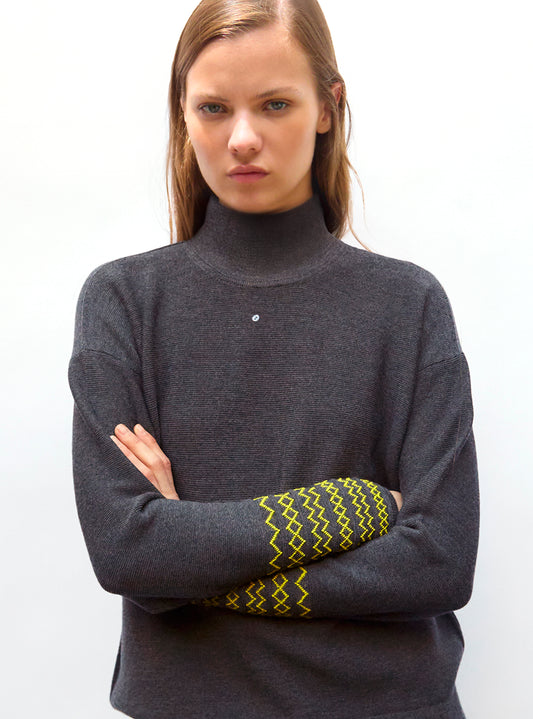 molli fine zigzag jacquard sweater