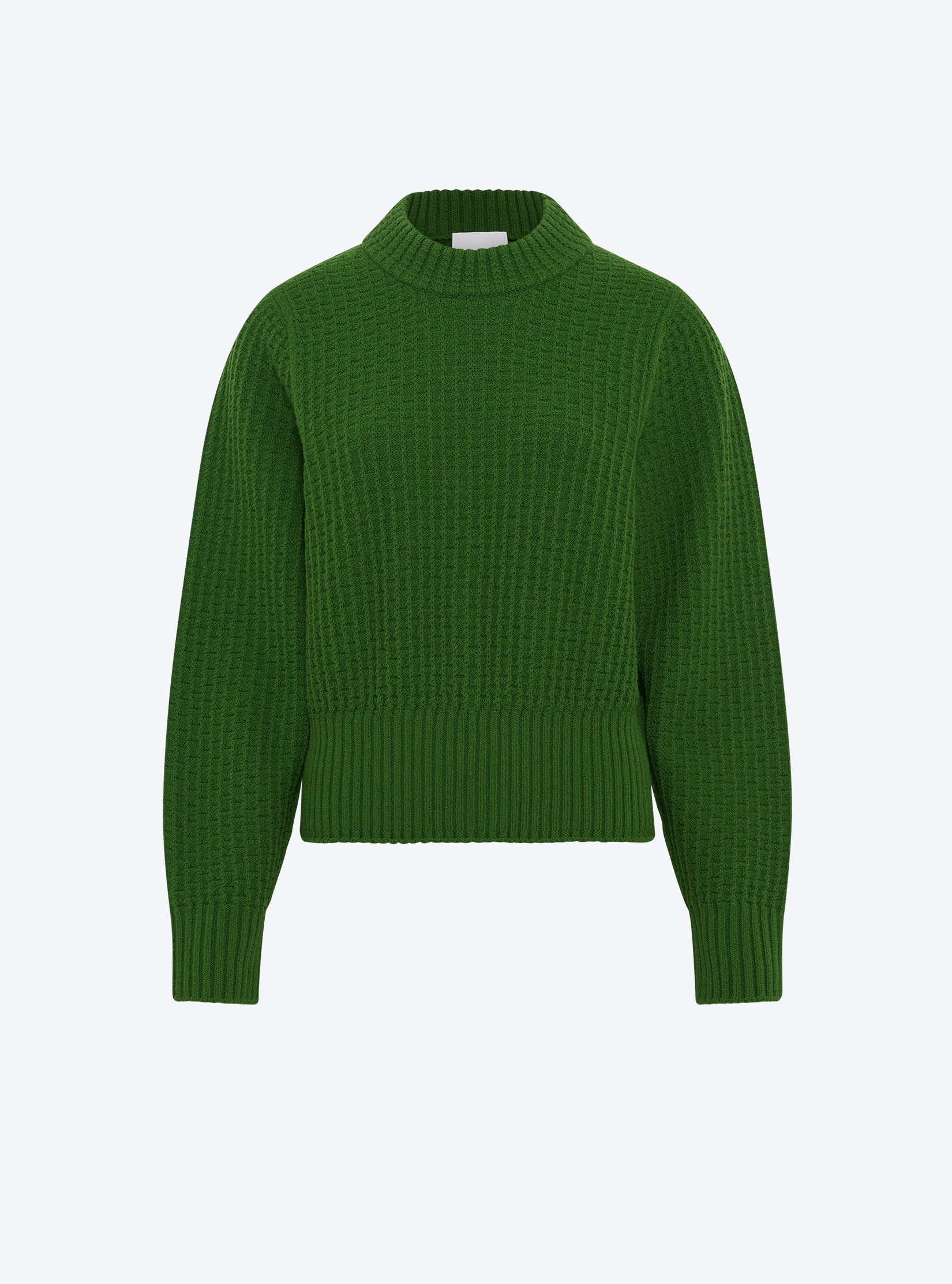 molli fine sweater in waffled knit matcha | Molli