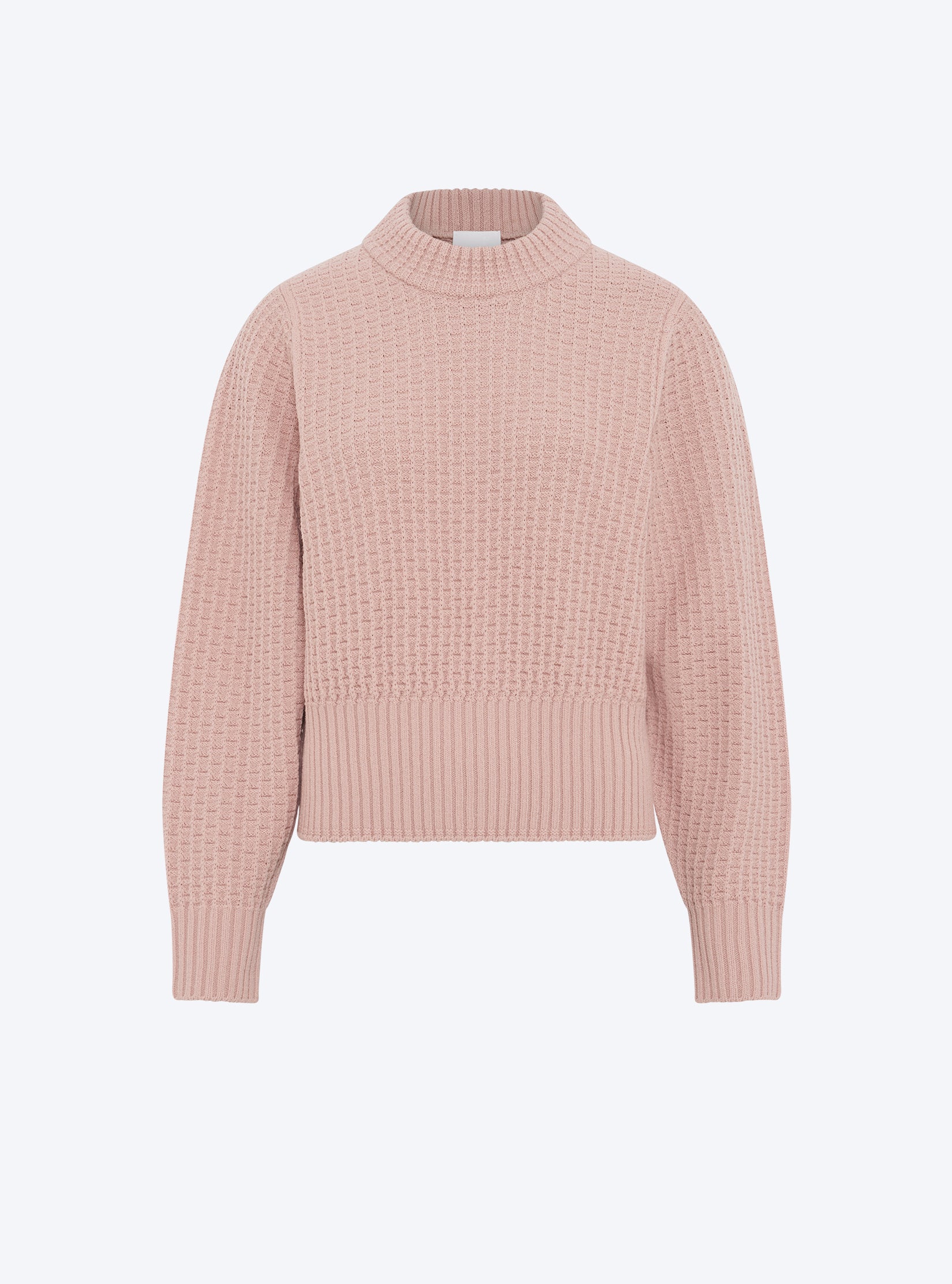 Pull fin en maille gaufrée molli rose tendre - Molli