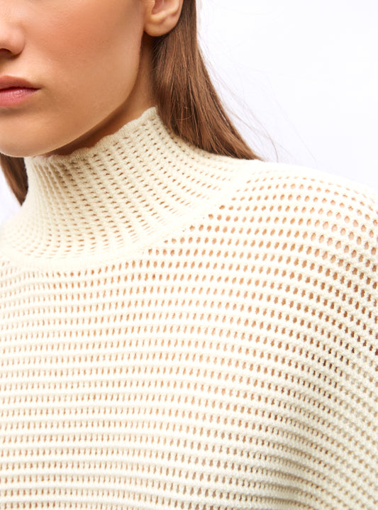 molli wide sweater in wool knit