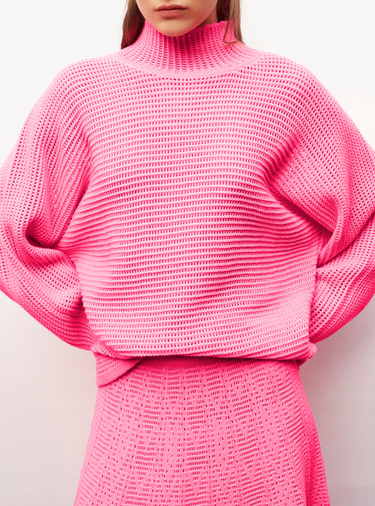 molli wide sweater in wool knit