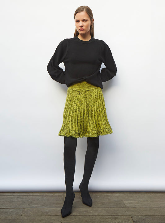 molli short skirt in herringbone knit