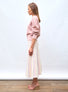 Pulls de luxe femme - Pull fin maille gaufrée Rose Tendre