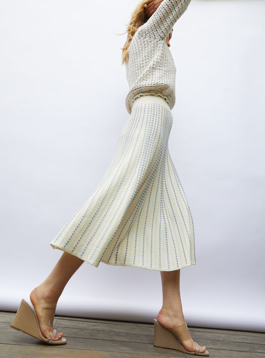 molli long jewel-knit skirt