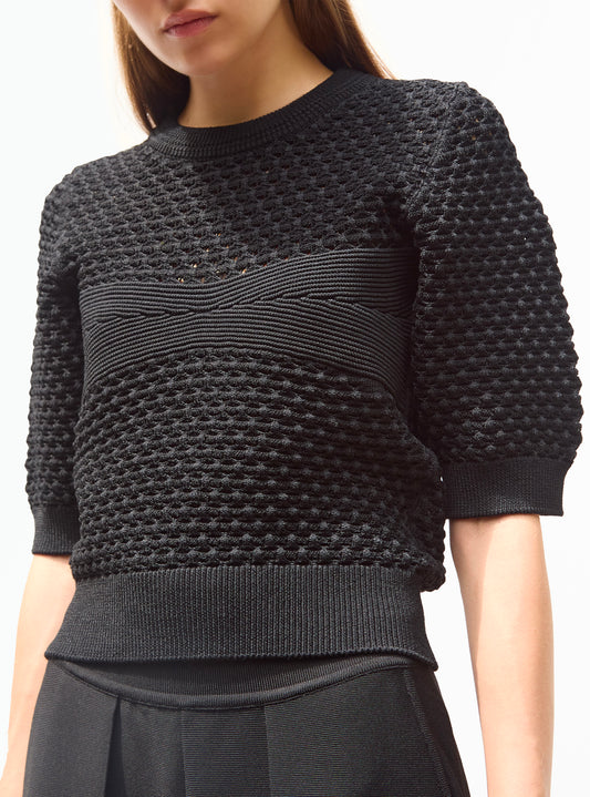 molli quilted knit top