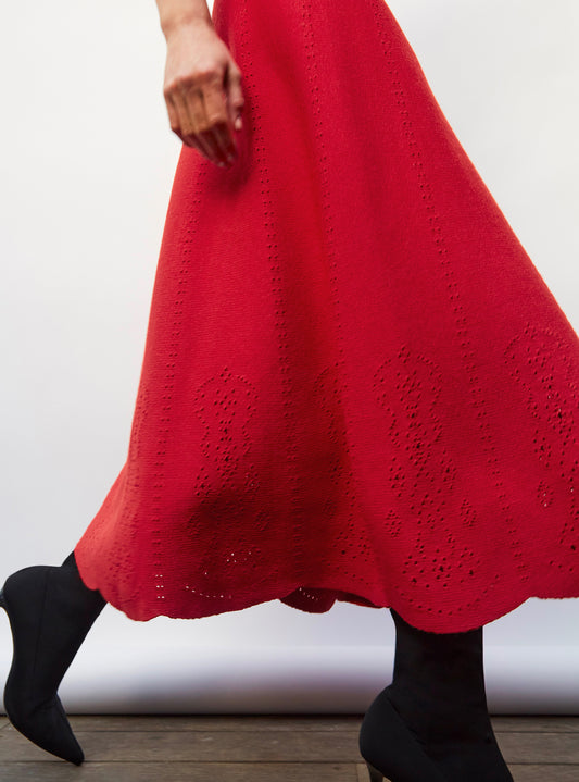 molli eyelet-embroidery knit skirt