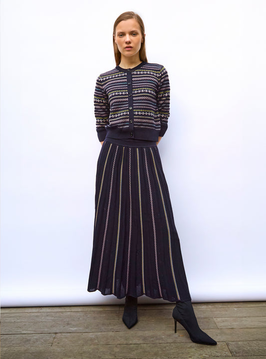 molli long skirt with fair-isle details