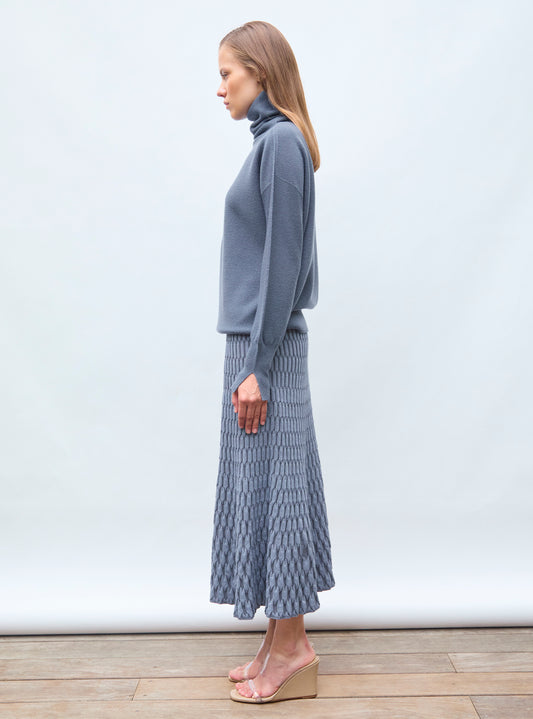 plain zellige knit skirt