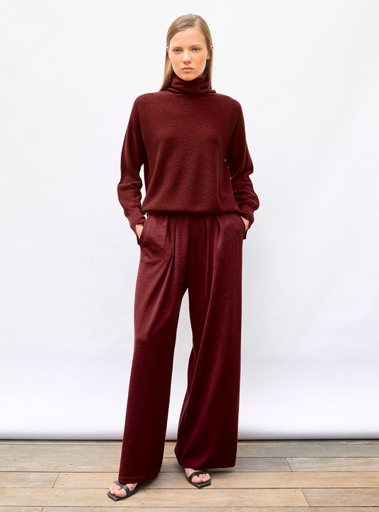 fluid knit pants