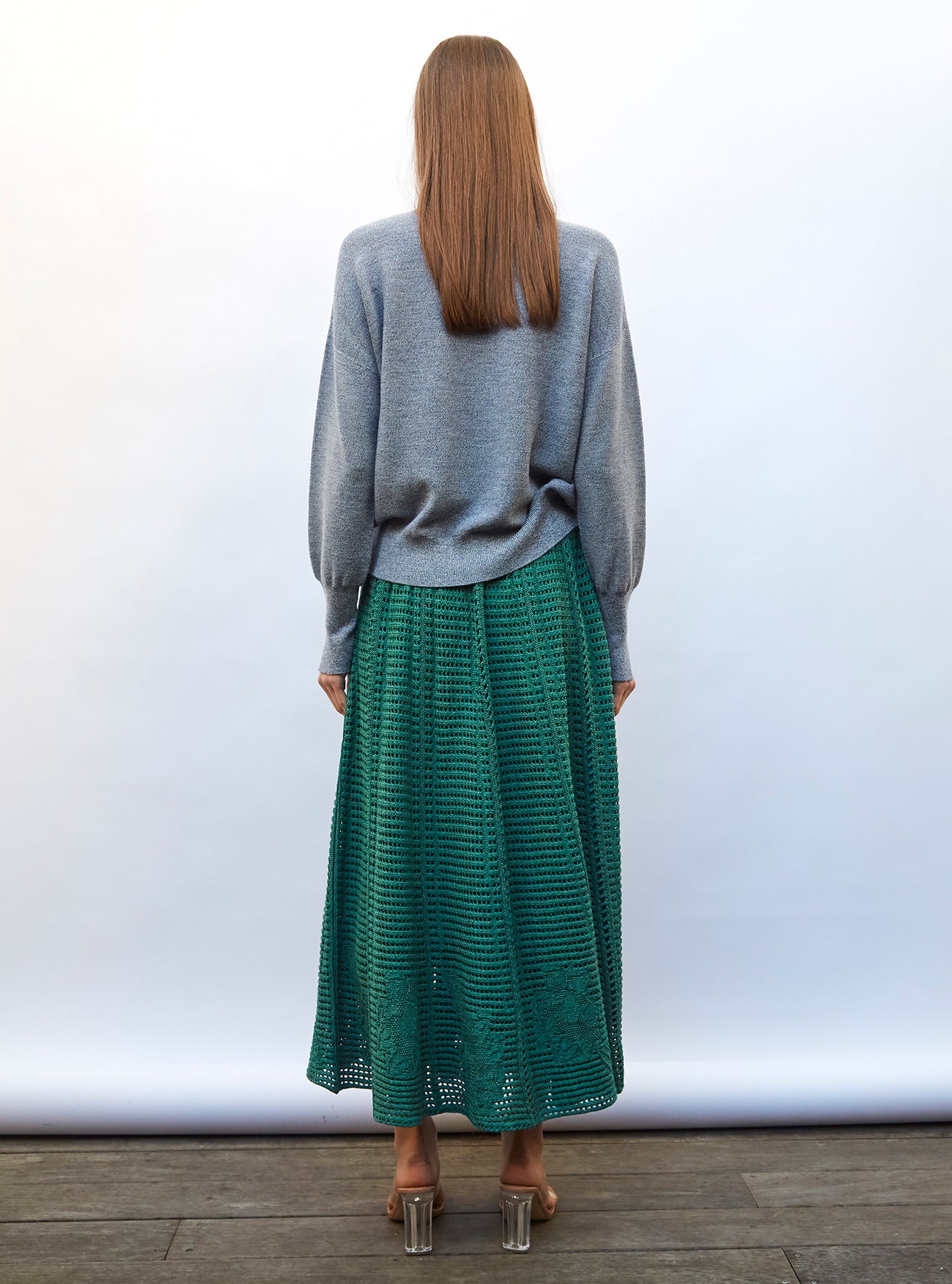 Top fin oversize à col montant - Vêtement de luxe femme