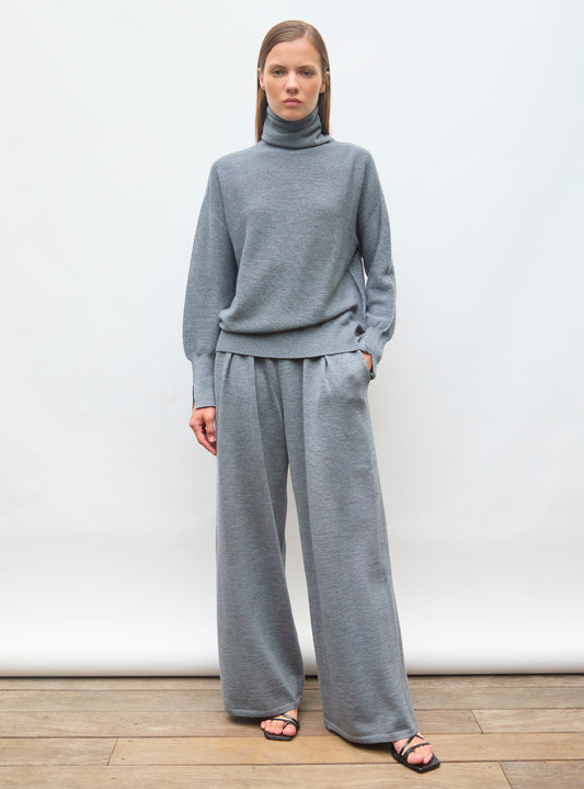 fluid knit pants