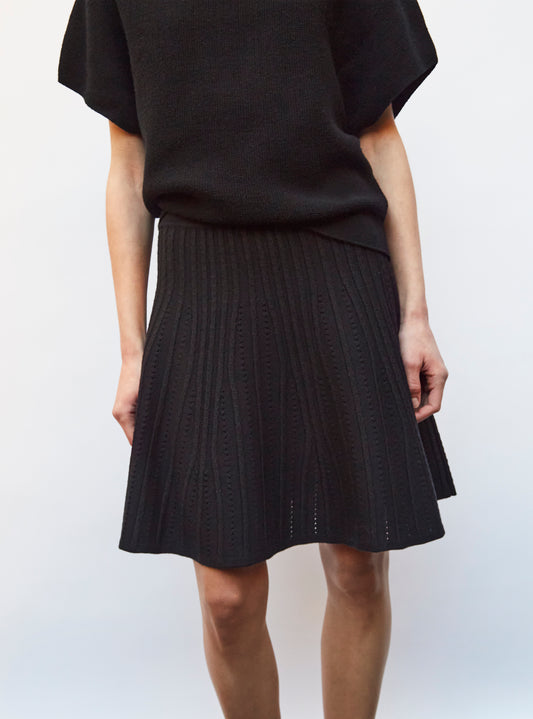 molli short necklace-knit skirt