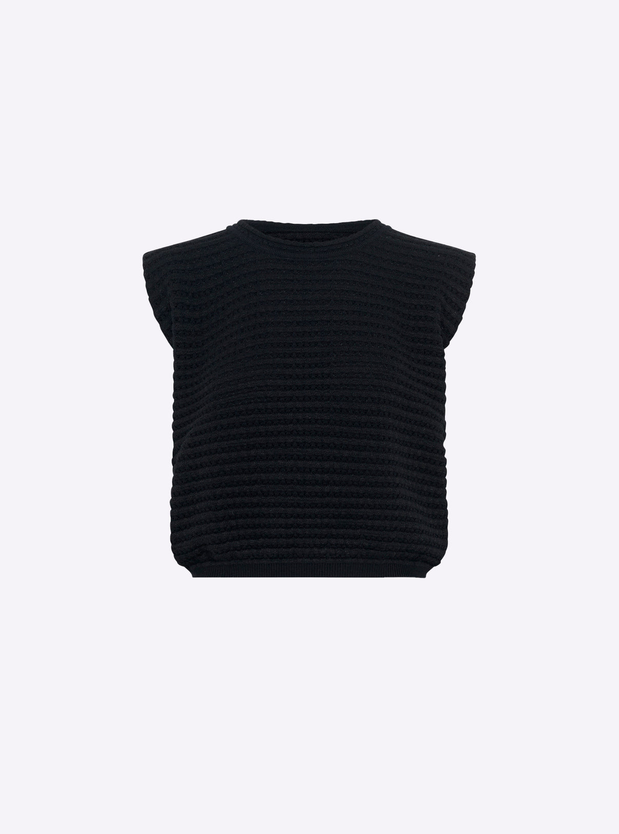 Top en maille bijou noir profond - Molli