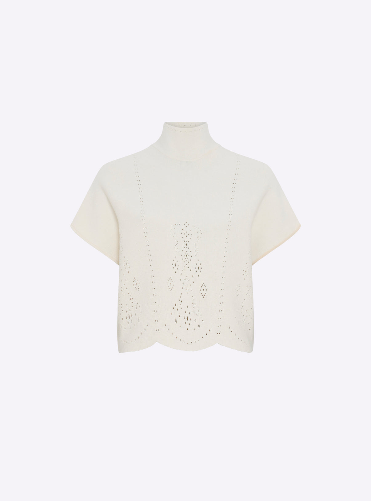 Top maille broderie anglaise naturel - Molli