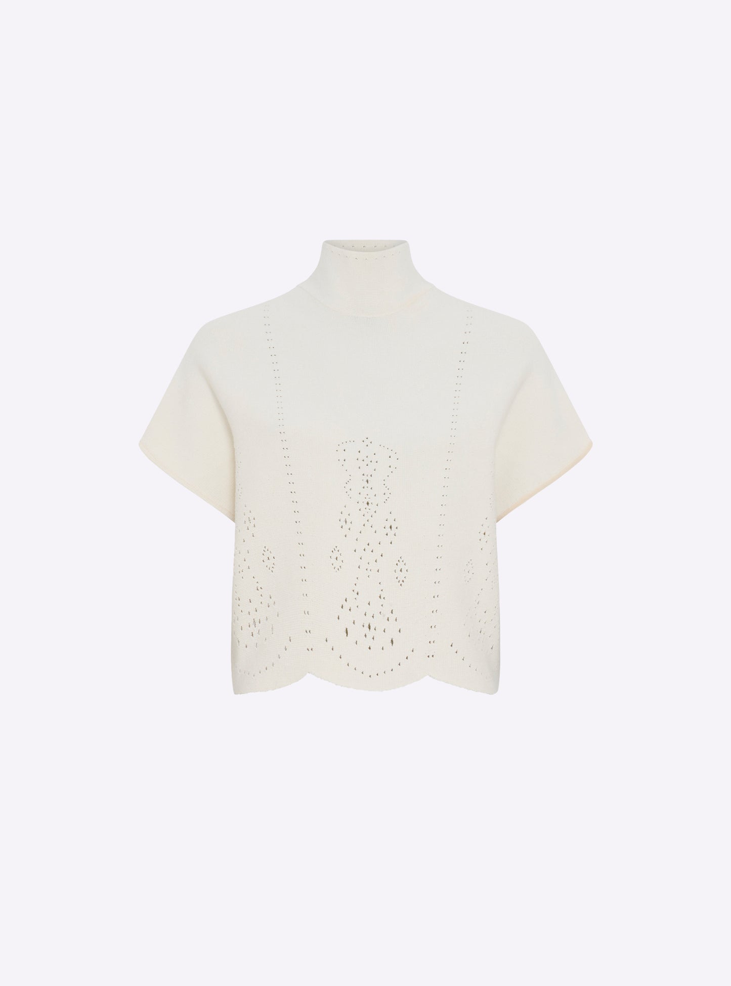 Top maille broderie anglaise naturel - Molli