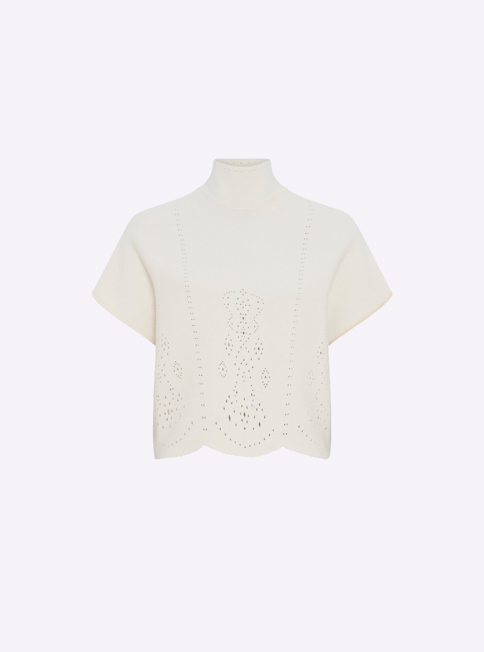 Top maille broderie anglaise naturel - Molli