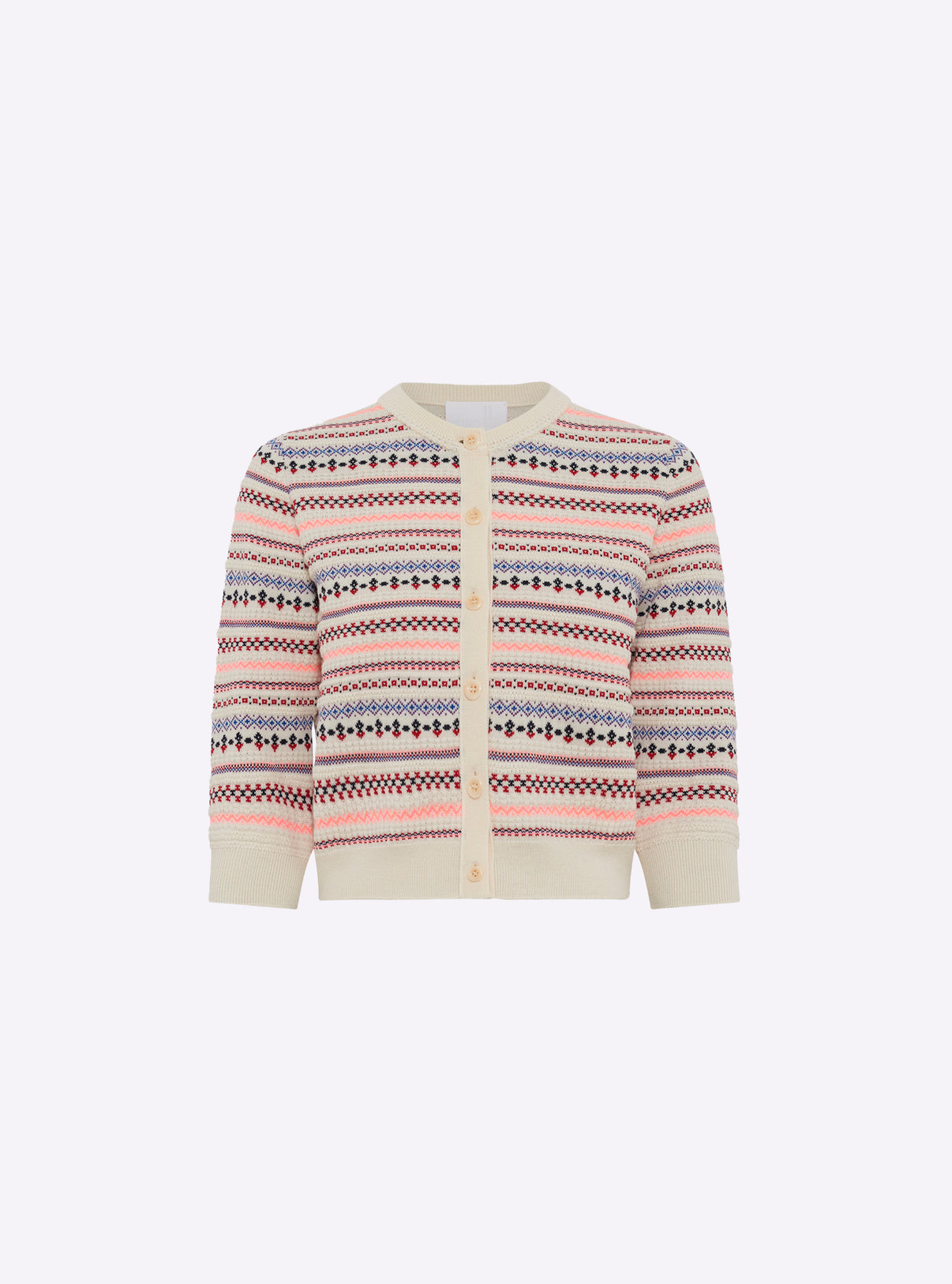 Cardigan motifs mini fair isle molli naturel multi - Molli