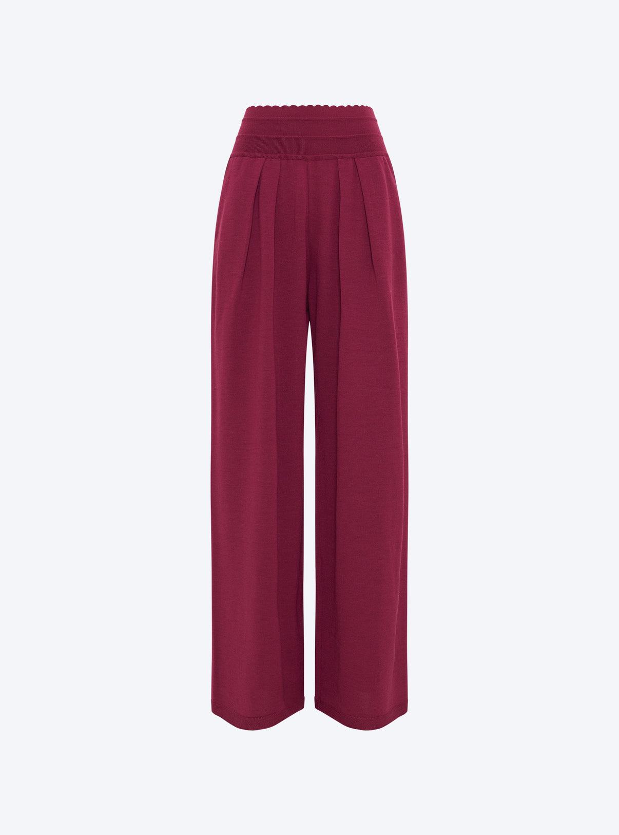 Pantalon fluide en maille vigne - Molli