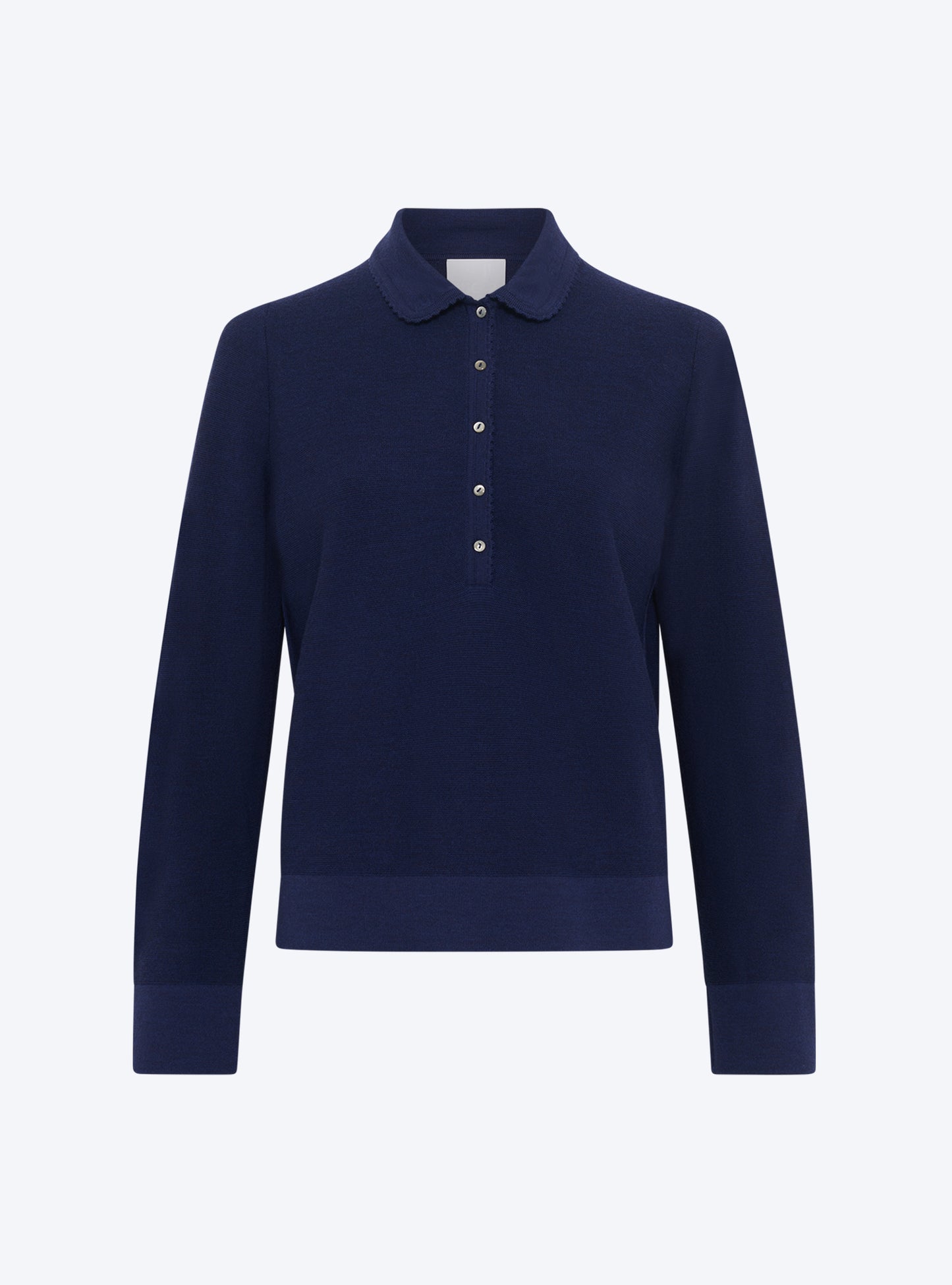 Chemise en maille col croquet indigo - Molli