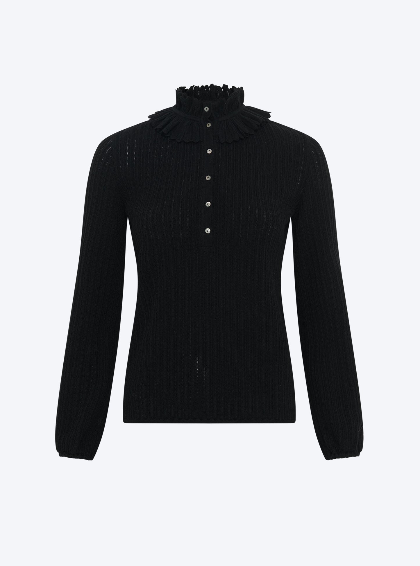 Blouse en maille mini-chevrons noir profond - Molli