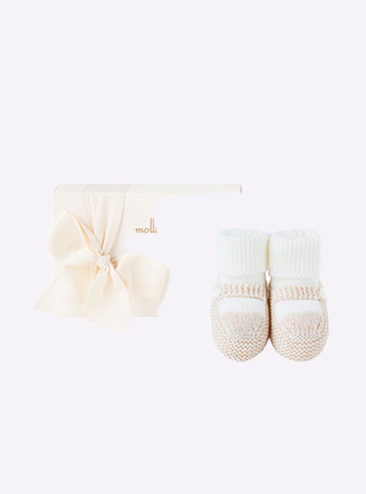 chaussons à bride bicolores bébé molli