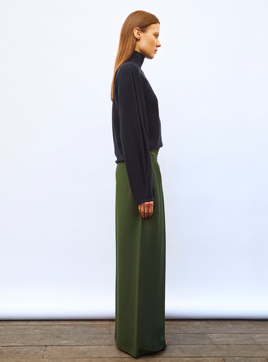 molli couture-style pleated knit pants