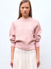 Pulls de luxe femme - Pull fin maille gaufrée Rose Tendre