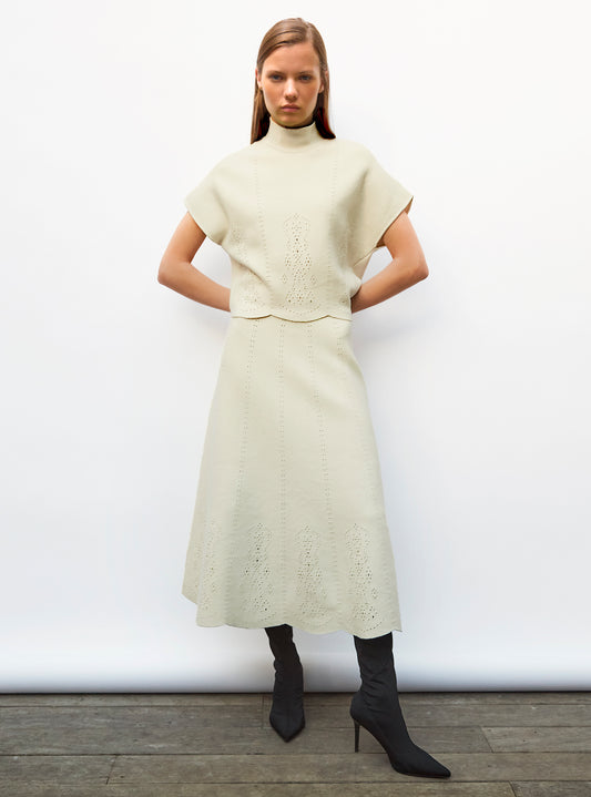 molli eyelet-embroidery knit skirt