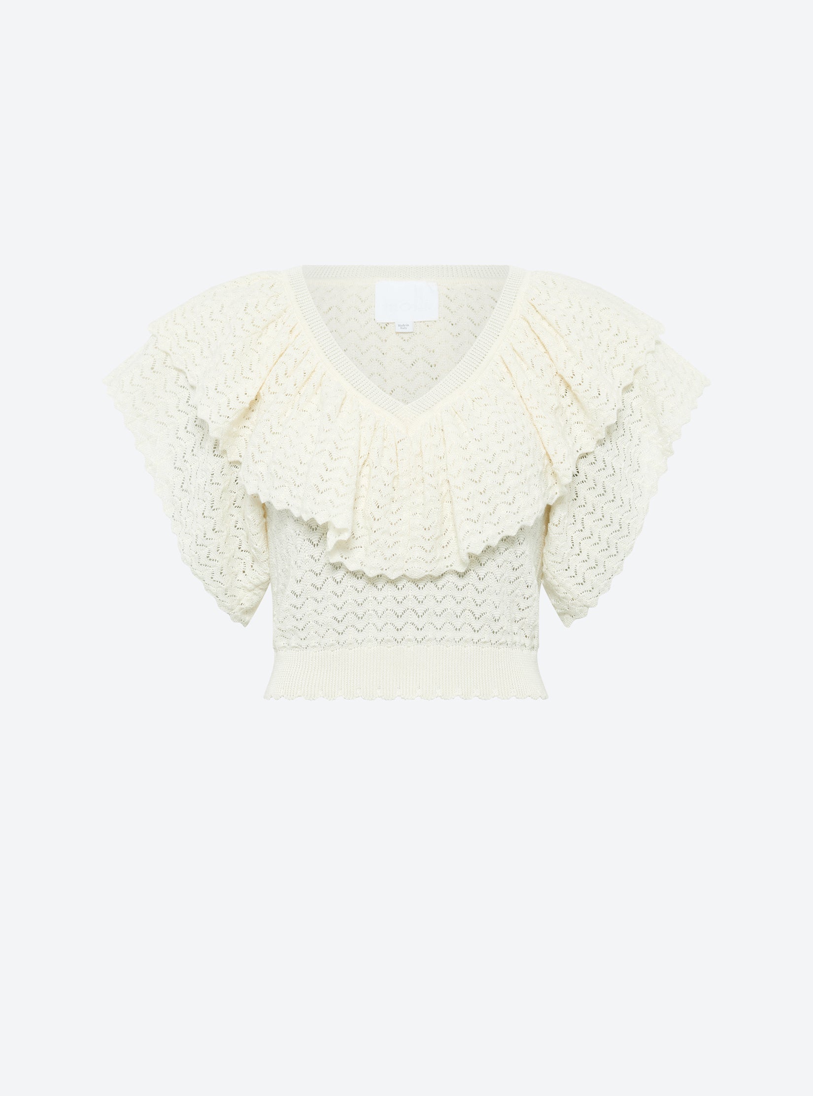 Top v maille pointelle Naturel - Molli