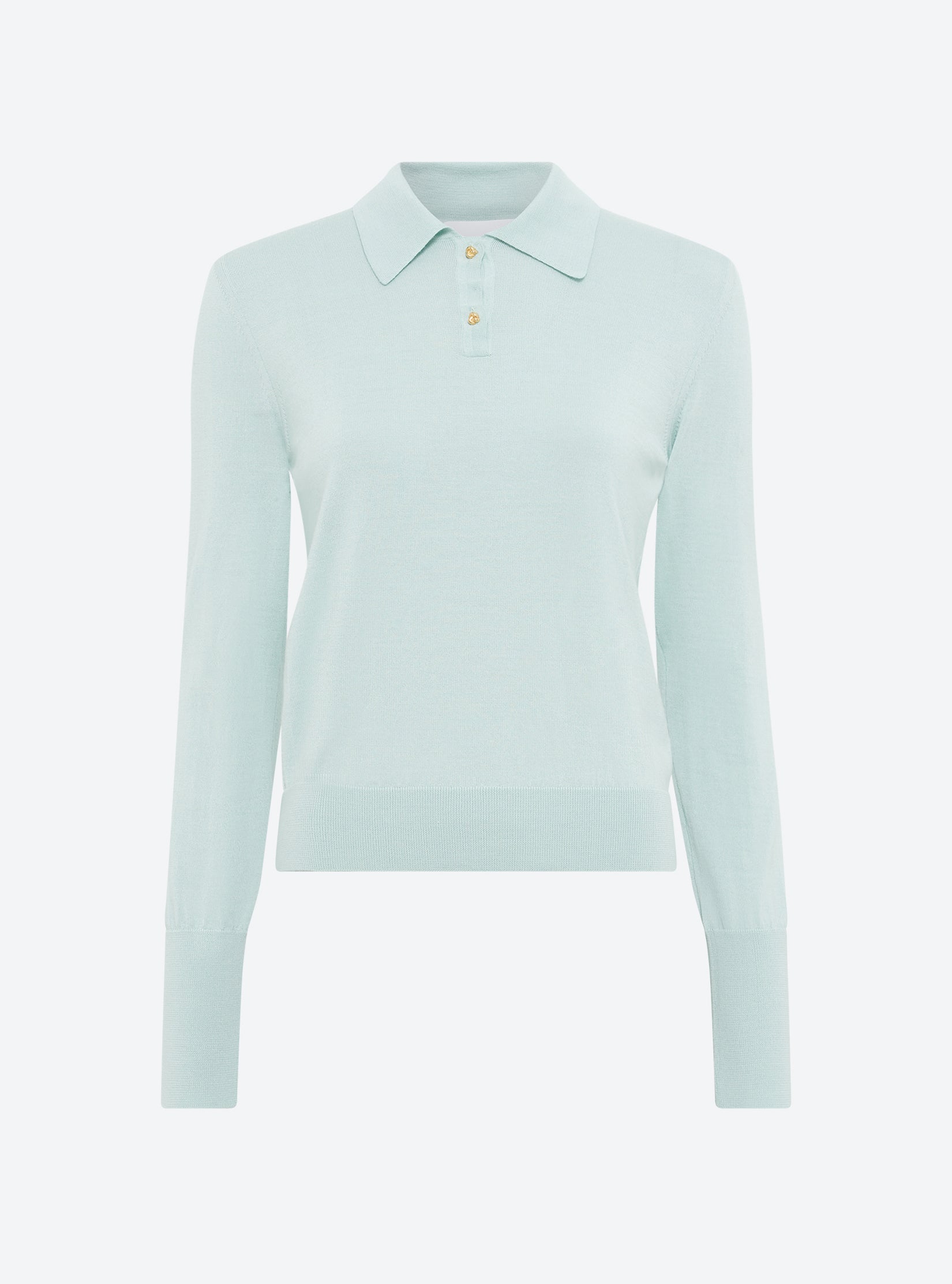 Polo fin en jersey soyeux molli Jade - Vêtement de luxe en maille