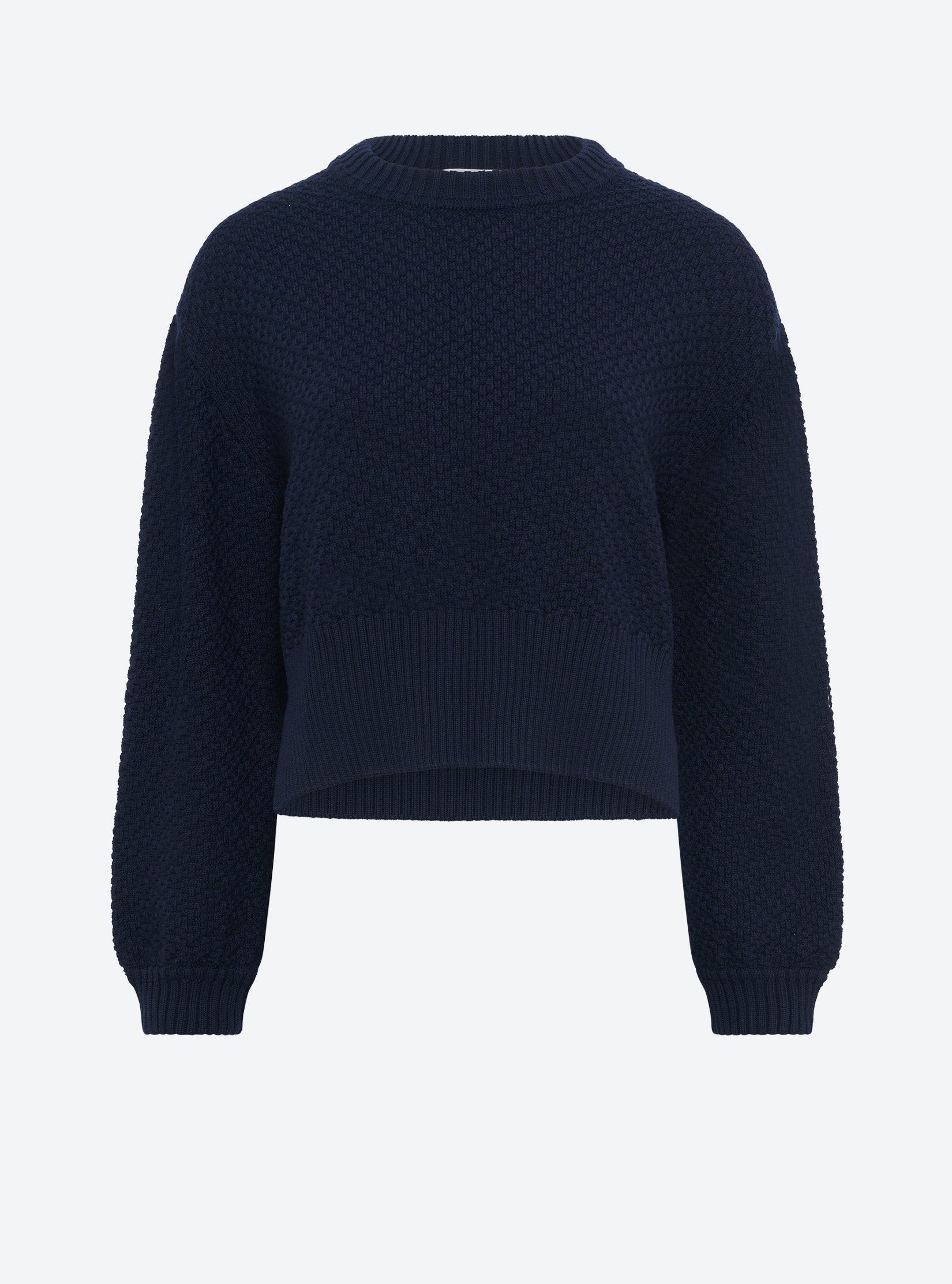 Pull court maille damier Nuit - Molli