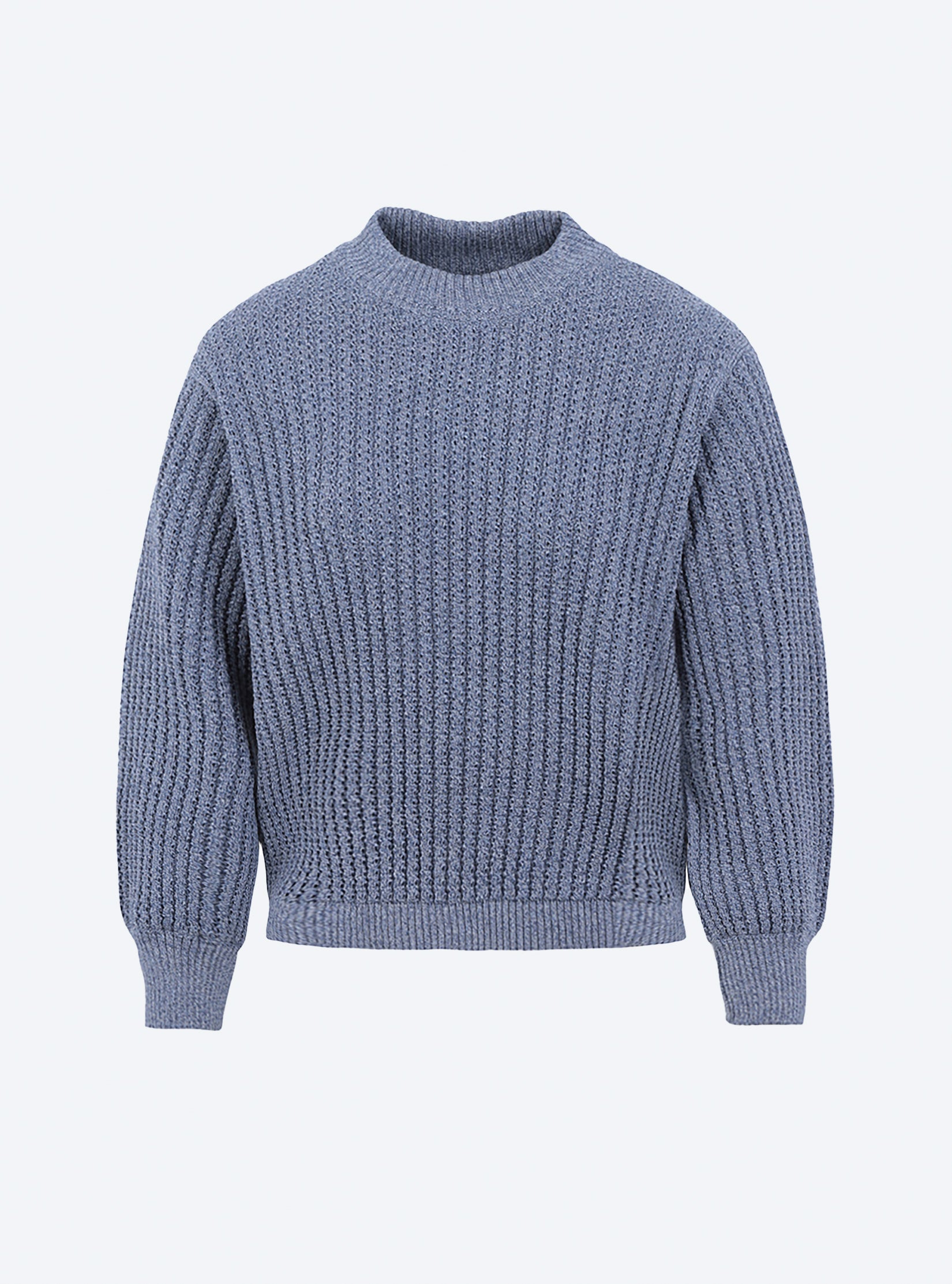 pull en maille torsade molli gris bleu Molli