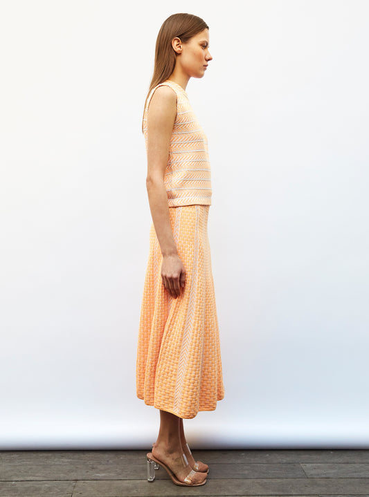 molli basket-weave knit skirt