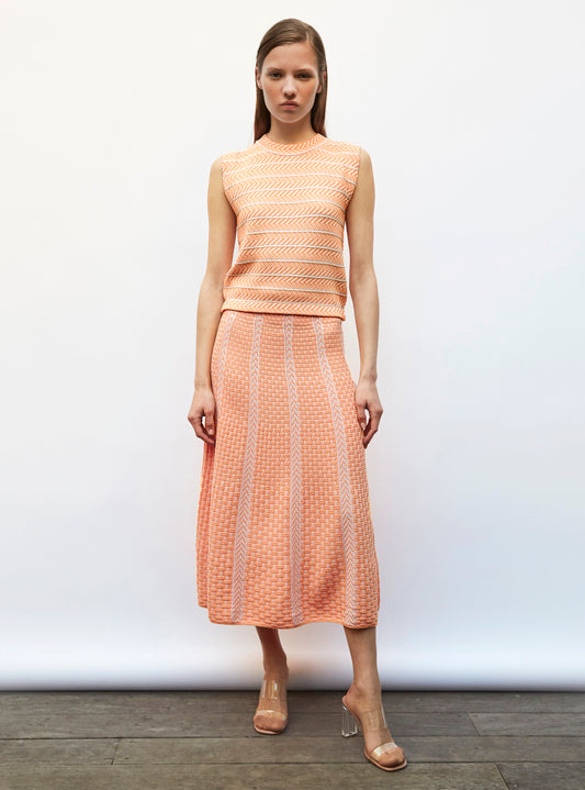 molli basket-weave knit skirt