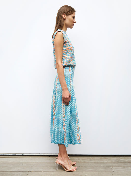 molli basket-weave knit skirt