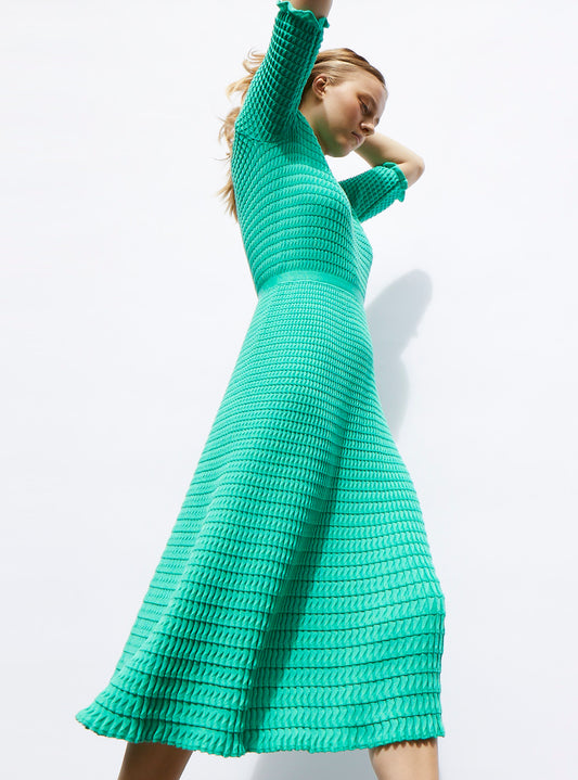 robe longue maille origami