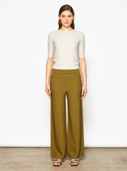 jersey knit high waist pants